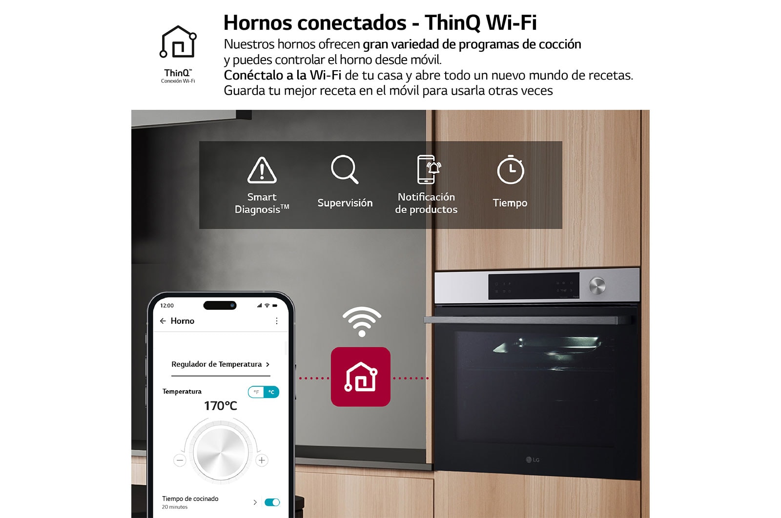 LG Oferta set: Horno LG Instaview 76 litros A+ Freidora de Aire y Placa de indución 59cm Flex + zona 28 cm, WSED7612S.CBIZ2
