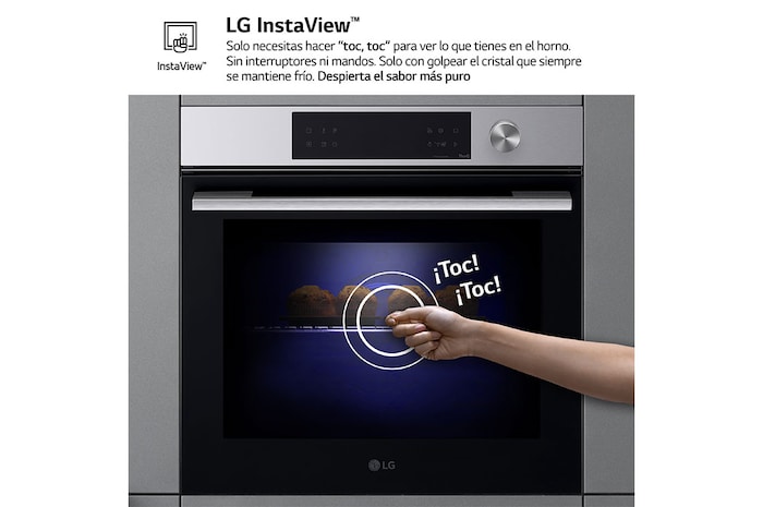LG Oferta set: Horno LG Instaview 76 litros A+ Freidora de Aire y Placa de indución 59cm Flex + zona 28 cm, WSED7612S.CBIZ2