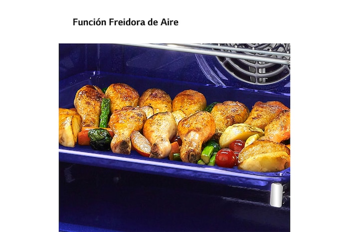 LG Oferta set: Horno LG Instaview 76 litros A+ Freidora de Aire y Placa de indución 59cm Flex + zona 28 cm, WSED7612S.CBIZ2