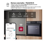 LG Horno Pirolítico Instaview 76L A+ con sistema de limpieza Blue EasyClean, guías , acero negro, WSED7613B