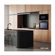 LG Horno Pirolítico Instaview 76L A+ con sistema de limpieza Blue EasyClean, guías , acero negro, WSED7613B