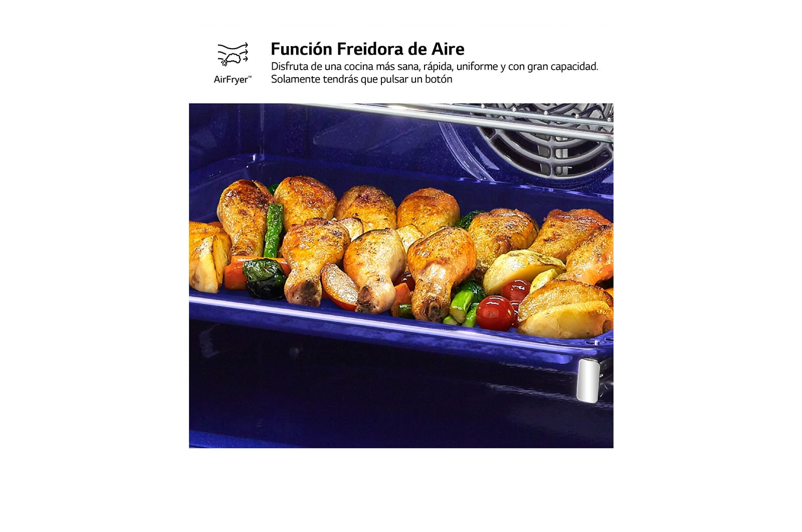 LG Horno Pirolítico Instaview  76L A+ con sistema de limpieza Blue EasyClean, guías, acero inoxidable, WSED7613S