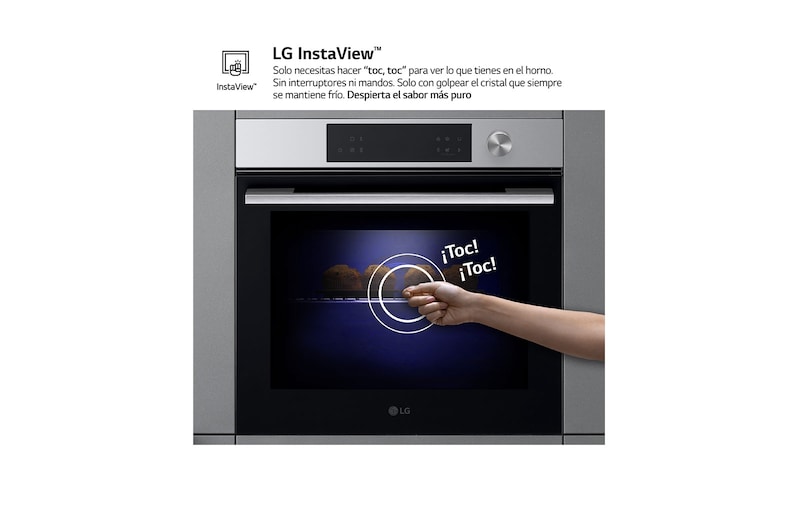 LG Horno Pirolítico Instaview  76L A+ con sistema de limpieza Blue EasyClean, guías, acero inoxidable, WSED7613S