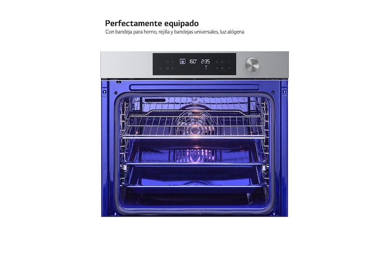 LG Horno Pirolítico Instaview  76L A+ con sistema de limpieza Blue EasyClean, guías, acero inoxidable, WSED7613S