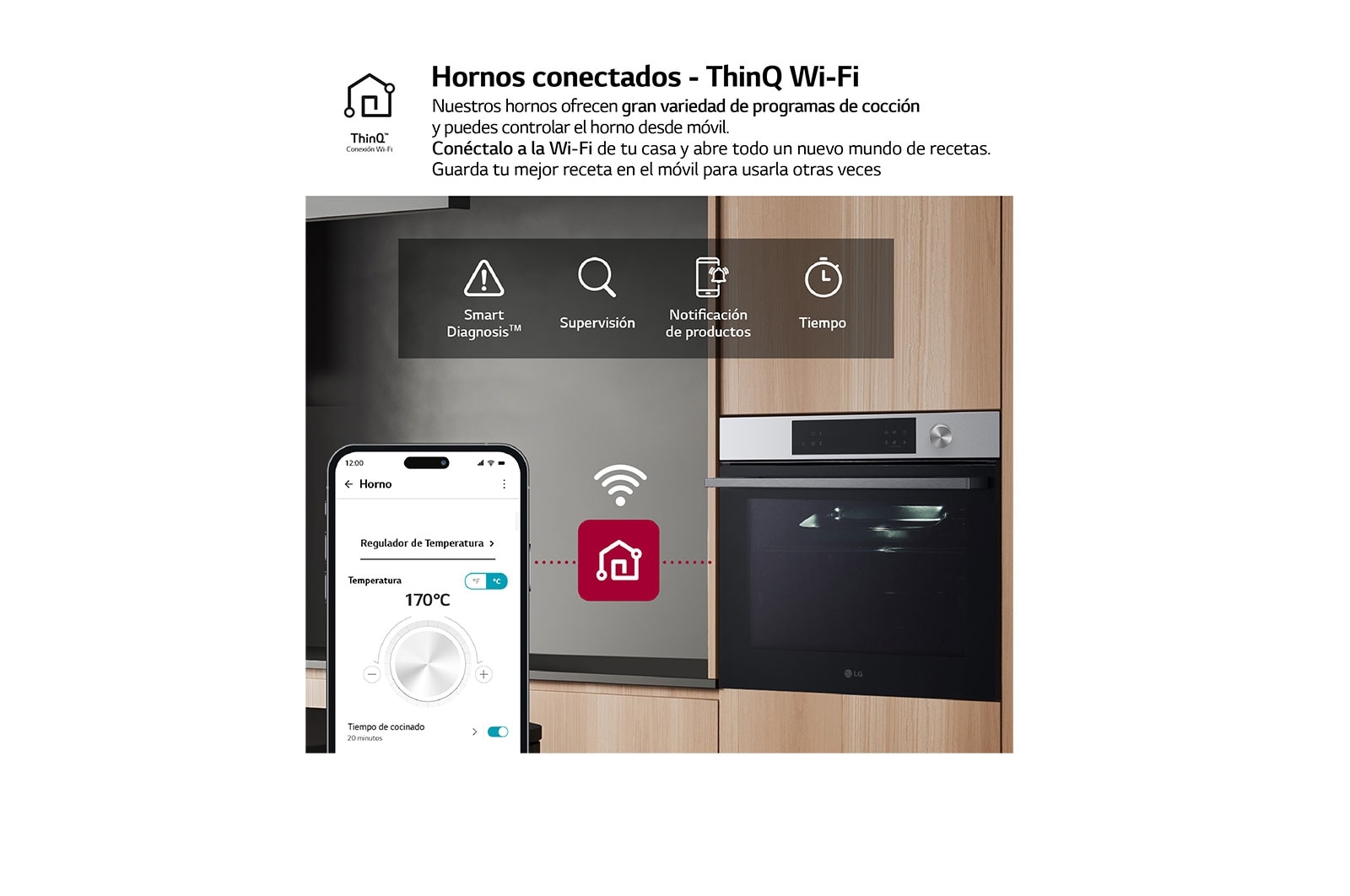 LG Horno Pirolítico Instaview  76L A+ con sistema de limpieza Blue EasyClean, guías, acero inoxidable, WSED7613S