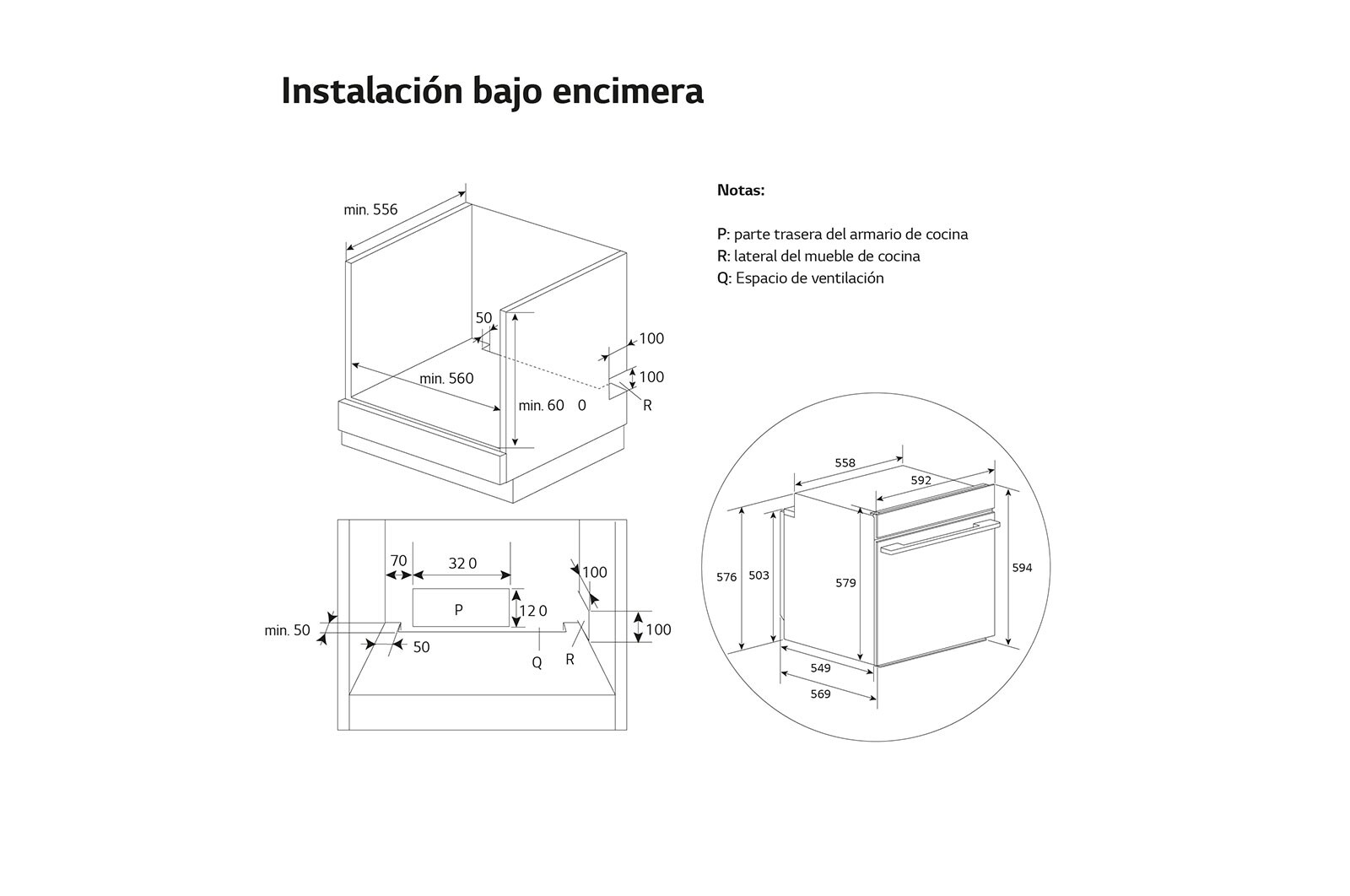 LG Horno Pirolítico Instaview  76L A+ con sistema de limpieza Blue EasyClean, guías, acero inoxidable, WSED7613S