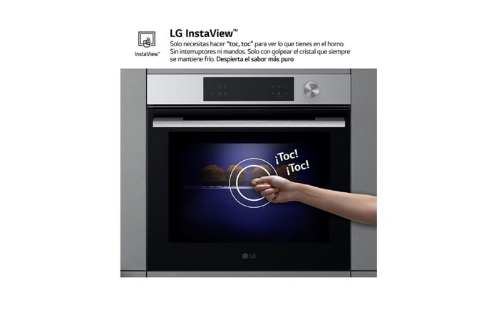 LG Horno Pirolítico Instaview 76L A+ con sistema de limpieza Blue EasyClean, guías, acero inoxidable, WSED7613S