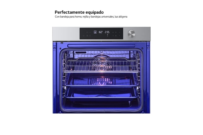 LG Horno Pirolítico Instaview 76L A+ con sistema de limpieza Blue EasyClean, guías, acero inoxidable, WSED7613S