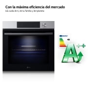 LG Horno Pirolítico Instaview  76L A+ con sistema de limpieza Blue EasyClean, guías, acero inoxidable, WSED7613S