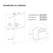 LG Horno Pirolítico Instaview  76L A+ con sistema de limpieza Blue EasyClean, guías, acero inoxidable, WSED7613S