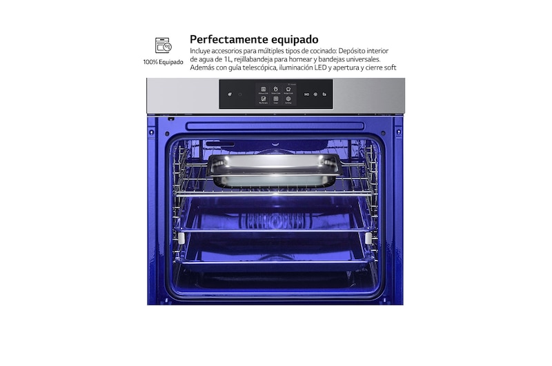 LG Horno LG Instaview 76 litros A++ Cocina Vapor y Freidora de Aire, WSED7665B