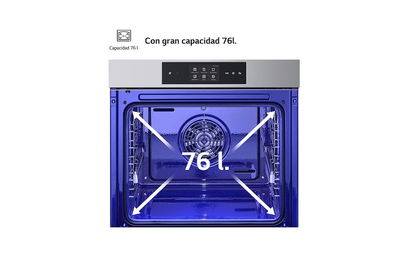 LG Horno LG Instaview 76 litros A++ Cocina Vapor y Freidora de Aire, WSED7665B