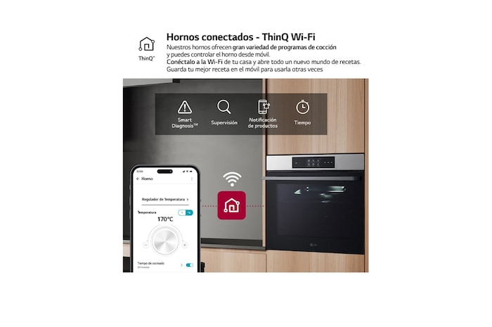 LG Horno LG Instaview 76 litros A++ Cocina Vapor y Freidora de Aire, WSED7665B