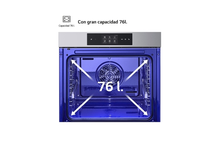 LG Horno LG Instaview 76 litros A++ Cocina Vapor y Freidora de Aire, WSED7665B