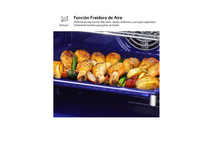 LG Horno Instaview Vapor 100% 76L A++ con sistema de limpieza Blue EasyClean, cristal negro mate, WSED7666M