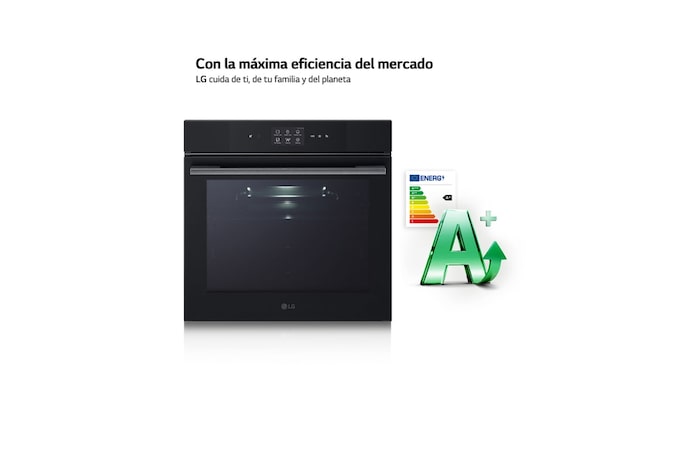LG Horno Instaview Vapor 100% 76L A++ con sistema de limpieza Blue EasyClean, cristal negro mate, WSED7666M