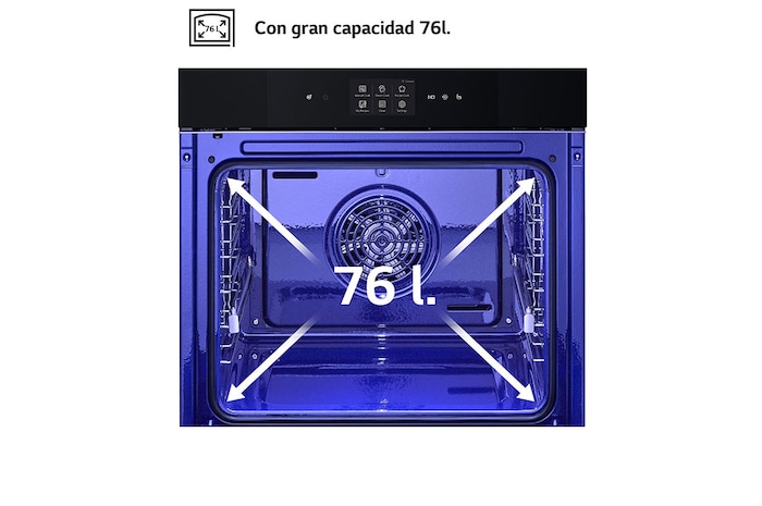 LG Horno LG Instaview 76 litros A++  Freidora de Aire, WSED7667M