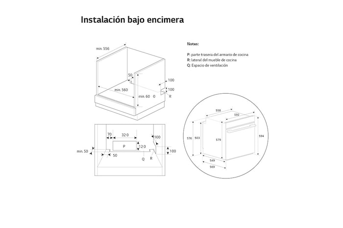 LG Horno LG Instaview 76 litros A++  Freidora de Aire, WSED7667M