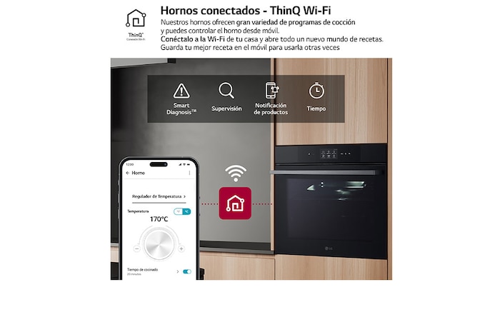 LG Horno LG Instaview 76 litros A++  Freidora de Aire, WSED7667M