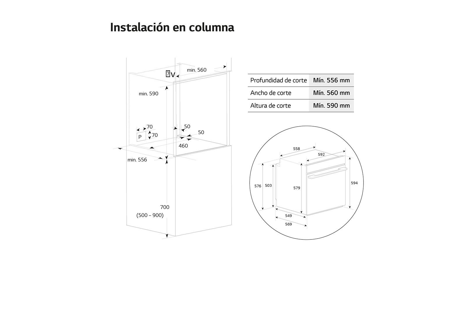 LG Horno LG Instaview 76 litros A++  Freidora de Aire, WSED7667M