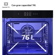 LG Horno LG Instaview 76 litros A++  Freidora de Aire, WSED7667M