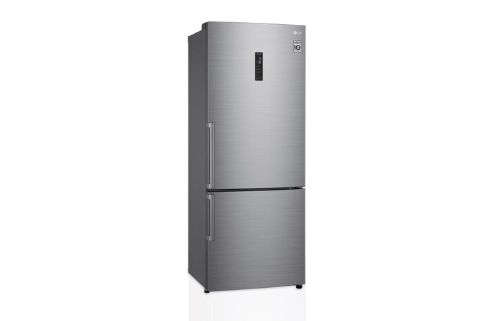 LG Frigorífico Combi 1,85m, Clasificación E, capacidad de 500l, Inox antihuellas, serie 70cm, GBB567PZCMB