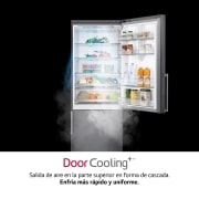 LG Frigorífico Combi 1,85m, Clasificación E, capacidad de 500l, Inox antihuellas, serie 70cm, GBB567PZCMB