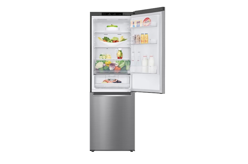 LG Frigorífico Combi  1,86m, Clasificación C, capacidad de 374l, Inox antihuellas, serie 600, GBB61PZGCN1