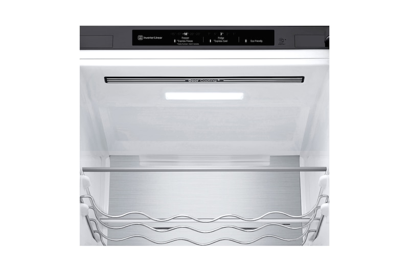 LG Frigorífico Combi  1,86m, Clasificación C, capacidad de 374l, Inox antihuellas, serie 600, GBB61PZGCN1