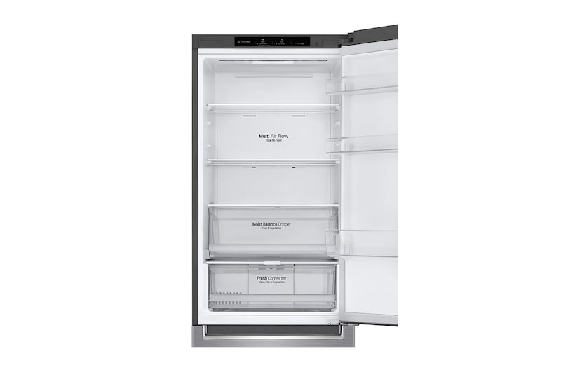 LG Frigorífico Combi  1,86m, Clasificación C, capacidad de 374l, Inox antihuellas, serie 600, GBB61PZGCN