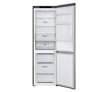 LG Frigorífico Combi, 1,86m, Clasificación E, capacidad de 374l, Inox Antihuellas, serie 6, GBB61PZJMN