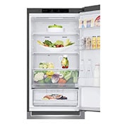 LG Frigorífico Combi, 1,86m, Clasificación E, capacidad de 374l, Inox Antihuellas, serie 6, GBB61PZJMN