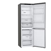 LG Frigorífico Combi, 1,86m, Clasificación E, capacidad de 374l, Inox Antihuellas, serie 6, GBB61PZJMN