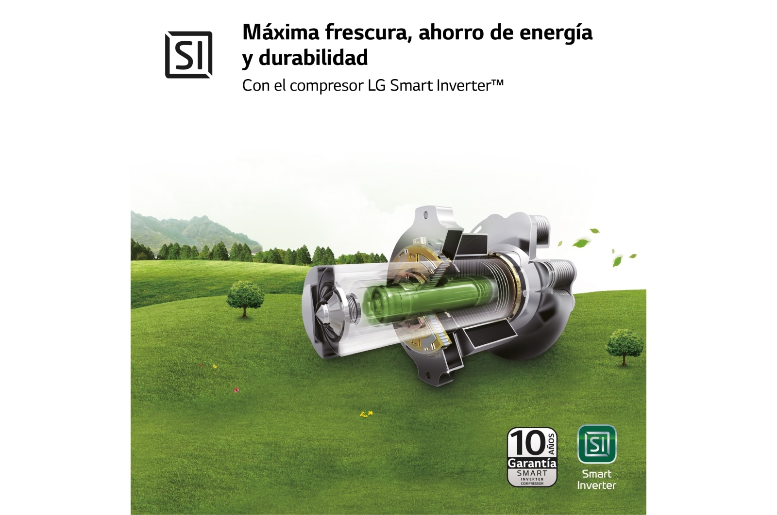 LG Frigorífico Combi 1,86m, Clasificación C, capacidad de 374l, Blanco, serie 600, GBB61SWGCN1