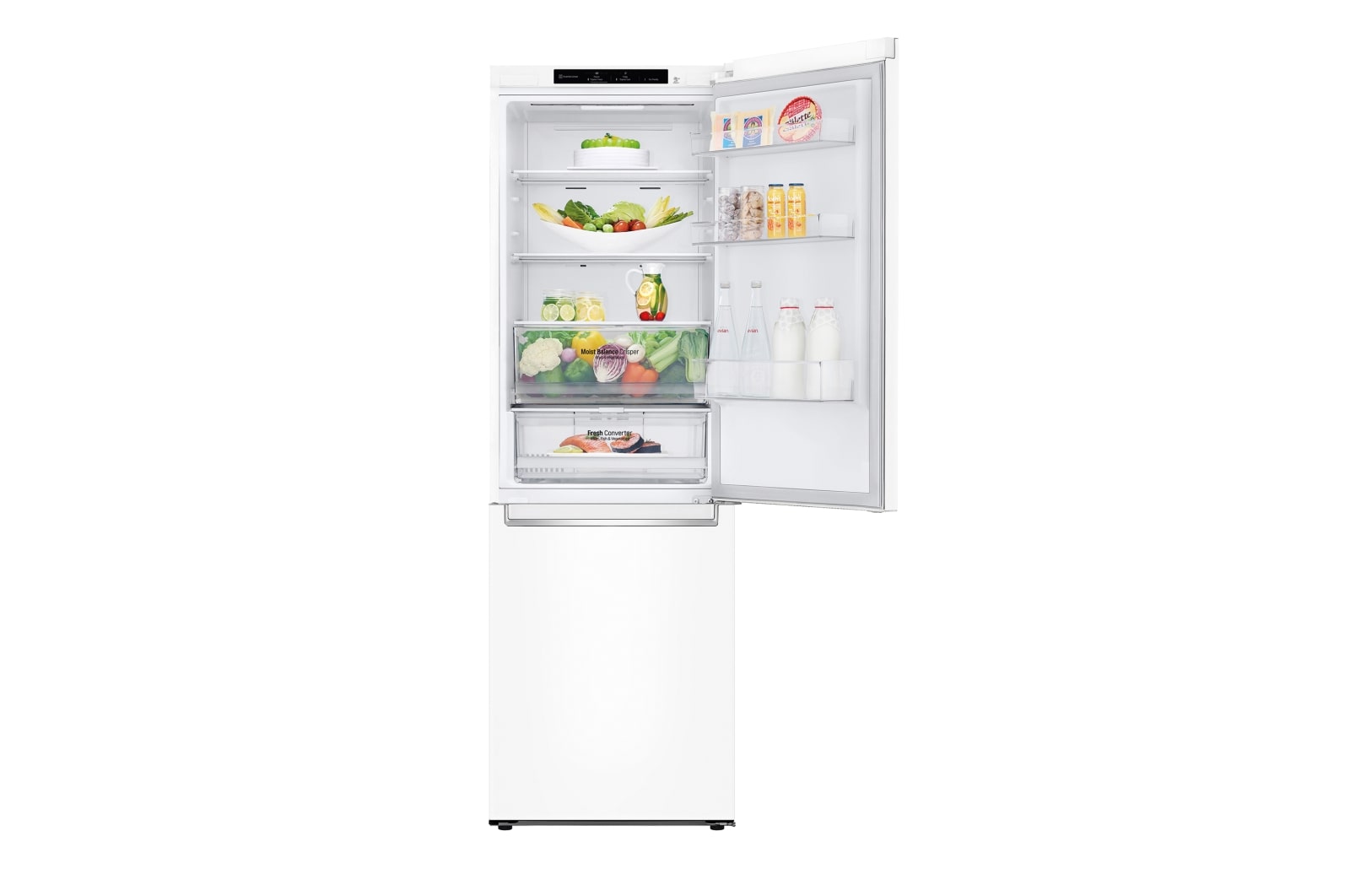 LG Frigorífico Combi 1,86m, Clasificación C, capacidad de 374l, Blanco, serie 600, GBB61SWGCN1