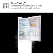 LG Frigorífico Combi 1,86m, Clasificación C, capacidad de 374l, Blanco, serie 600, GBB61SWGCN1
