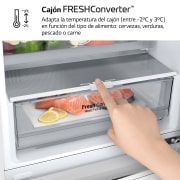 LG Frigorífico Combi 1,86m, Clasificación C, capacidad de 374l, Blanco, serie 600, GBB61SWGCN1