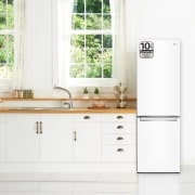 LG Frigorífico Combi 1,86m, Clasificación C, capacidad de 374l, Blanco, serie 600, GBB61SWGCN1