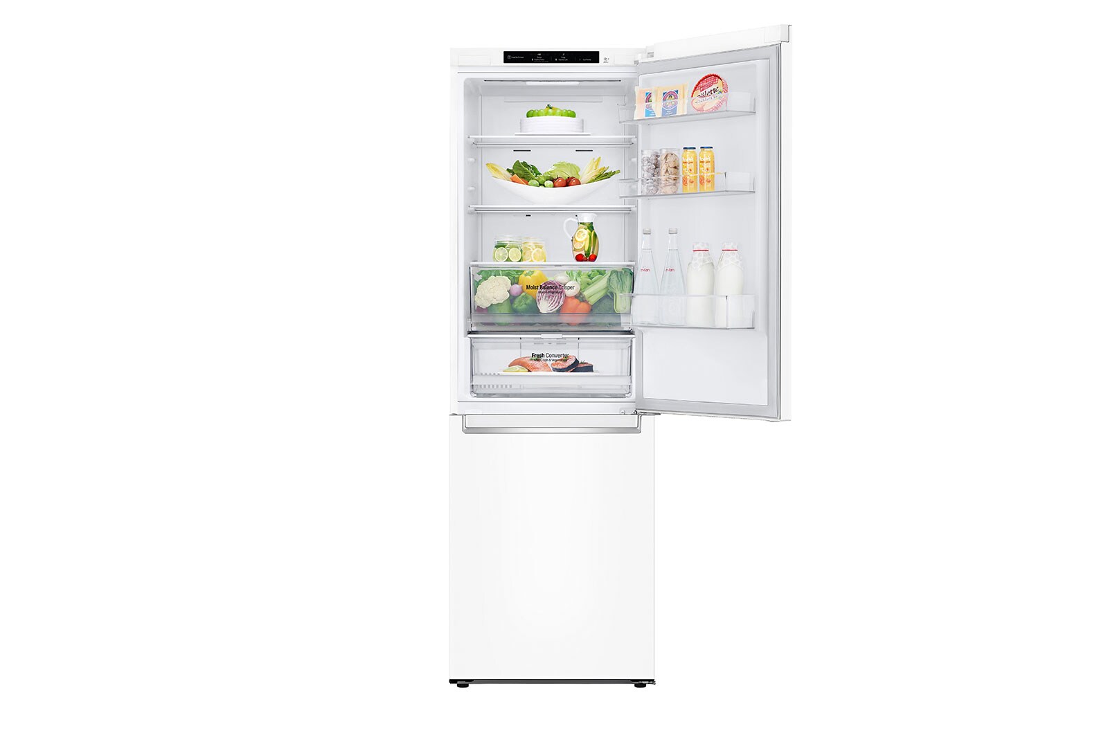LG Frigorífico Combi 1,86m, Clasificación C, capacidad de 374l, Blanco, serie 600, GBB61SWGCN
