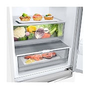 LG Frigorífico Combi 1,86m, Clasificación C, capacidad de 374l, Blanco, serie 600, GBB61SWGCN