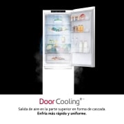 LG Frigorífico Combi 1,86m, Clasificación D, capacidad de 374l, Blanco, Serie 600, GBB61SWGGN