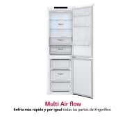 LG Frigorífico Combi 1,86m, Clasificación D, capacidad de 374l, Blanco, Serie 600, GBB61SWGGN