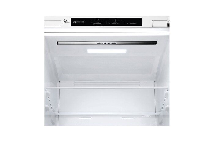 LG Frigorífico Combi 1,86m, Clasificación E, capacidad de 374l, Blanca, serie 6, GBB61SWJMN