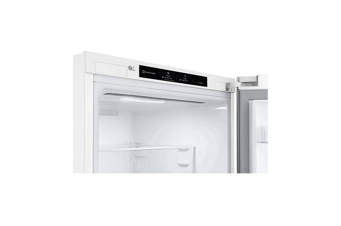LG Frigorífico Combi 1,86m, Clasificación E, capacidad de 374l, Blanca, serie 6, GBB61SWJMN