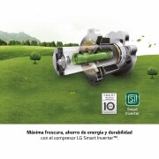 LG Frigorífico Combi 2m, Clasificación C, capacidad de 419l, Inox antihuellas, Serie 600, GBB62PZGCC
