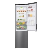 LG Frigorífico Combi 2m, Clasificación C, capacidad de 419l, Inox antihuellas, Serie 600, GBB62PZGCC