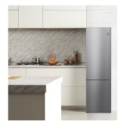 LG Frigorífico Combi 2m, Clasificación C, capacidad de 419l, Inox antihuellas, Serie 600, GBB62PZGCC