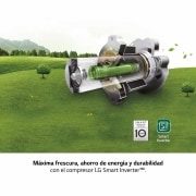 LG Frigorífico Combi 2m, Clasificación D, capacidad de 419l, Inox antihuellas, serie 600, GBB62PZGGN