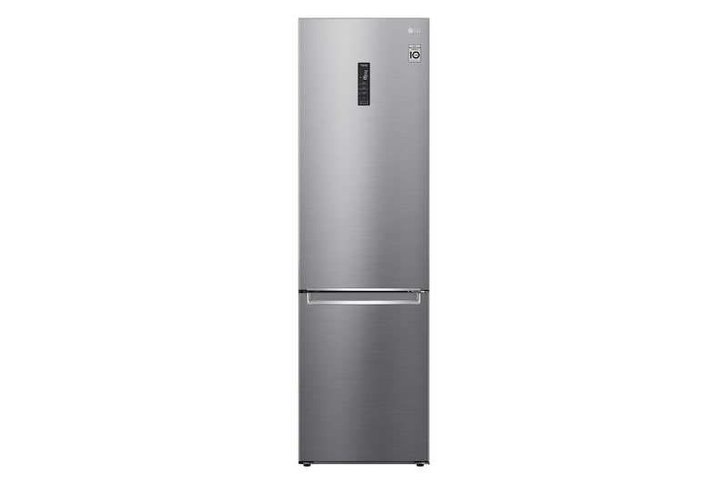 Vista frontal de Frigorífico Combi, 2m, Clasificación E, capacidad de 419l, Inox Antihuellas, serie 6 GBB62PZHMN