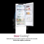 LG Frigorífico Combi 2m, Clasificación D, capacidad de 419l, Blanco, serie 600, GBB62SWGGN
